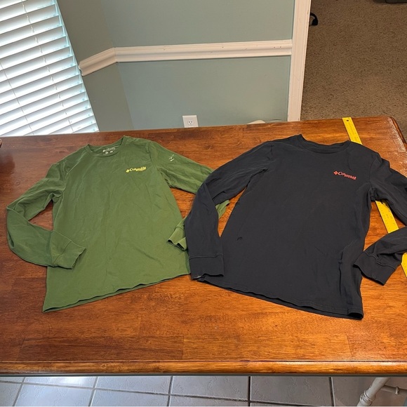 Columbia Mens Long Sleeve Shirts - Green and Black small - Picture 1 of 12